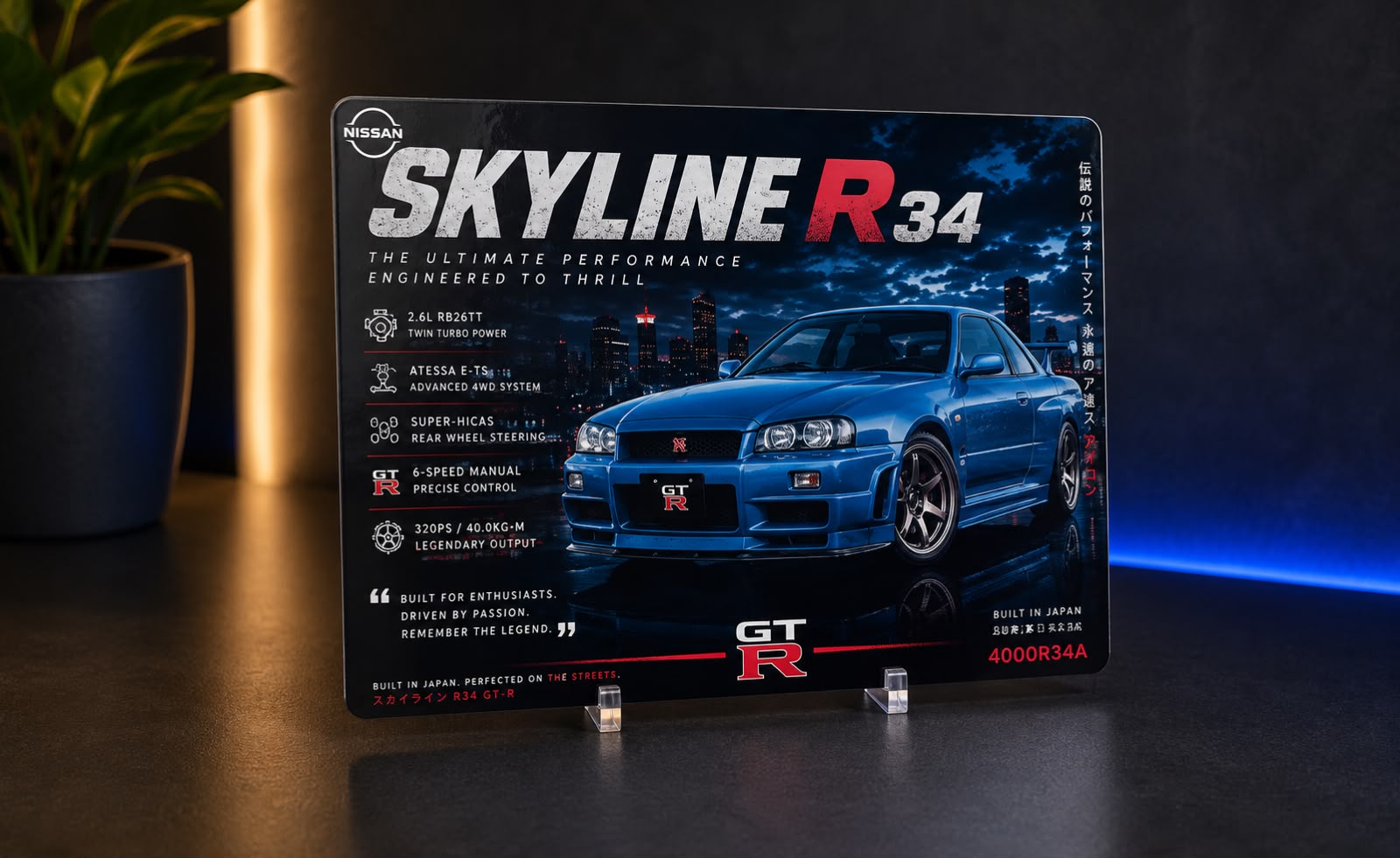 Nissan Skyline R34 8x6 Print